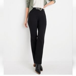 Maurices Black Dress Pants Mid Rise Stretch Shaping Bootcut Office New NWT 4